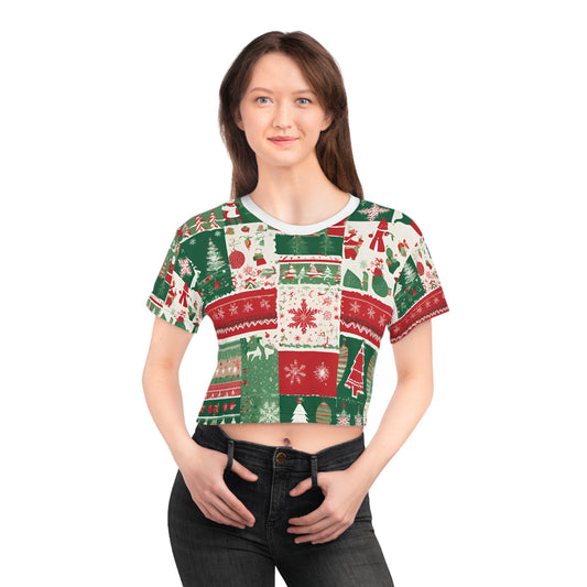 Customizable Unique Christmas Crop Tee Set- Gift