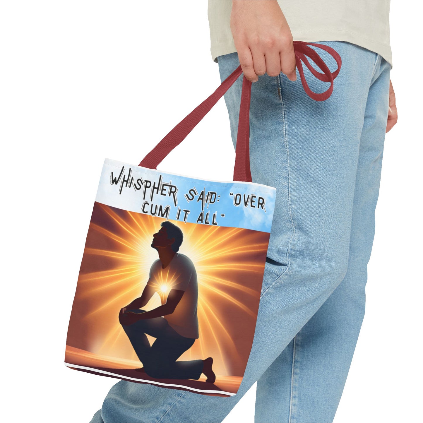 Funny Quote Tote Bag - 'Over Cum It All'