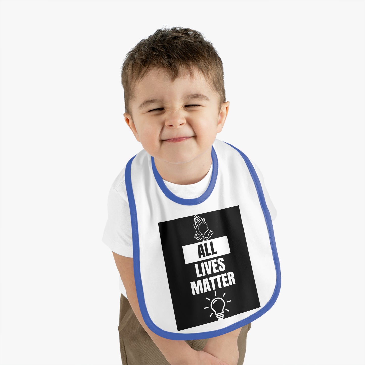 All Lives Matter Baby Contrast Trim Jersey Bib