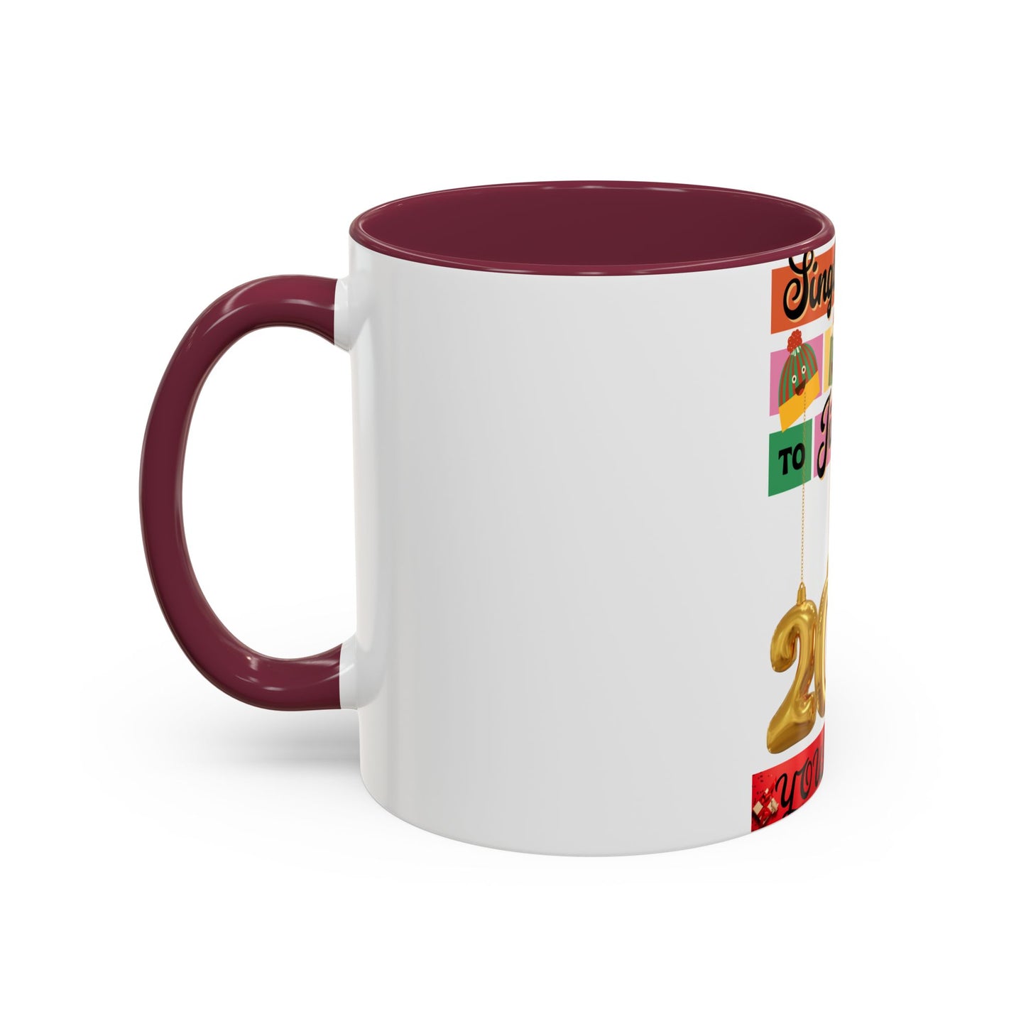 Coffee Mug - Colorful Single and Ready to Mingle Jingle Design