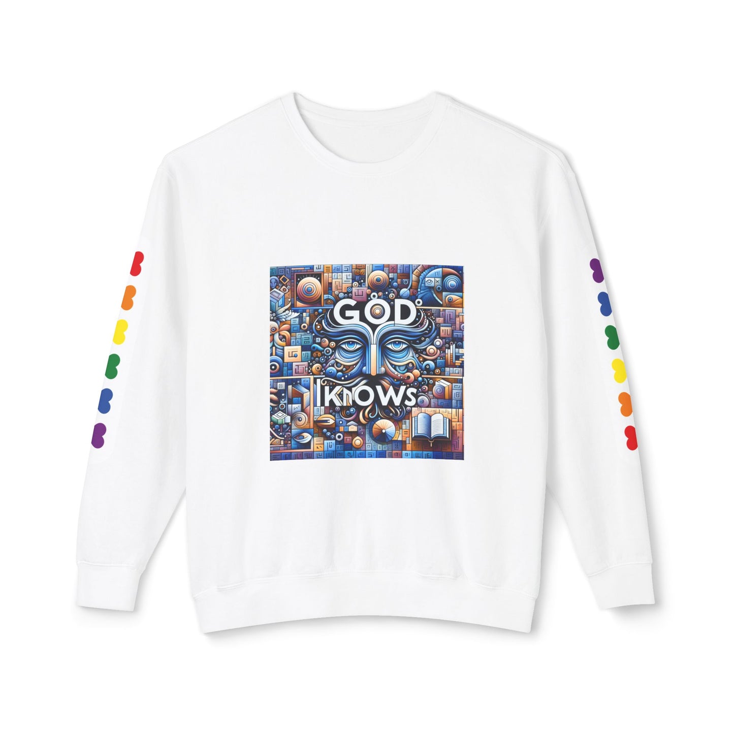 Abstract 3D 'God Knows' Lightweight Sweater