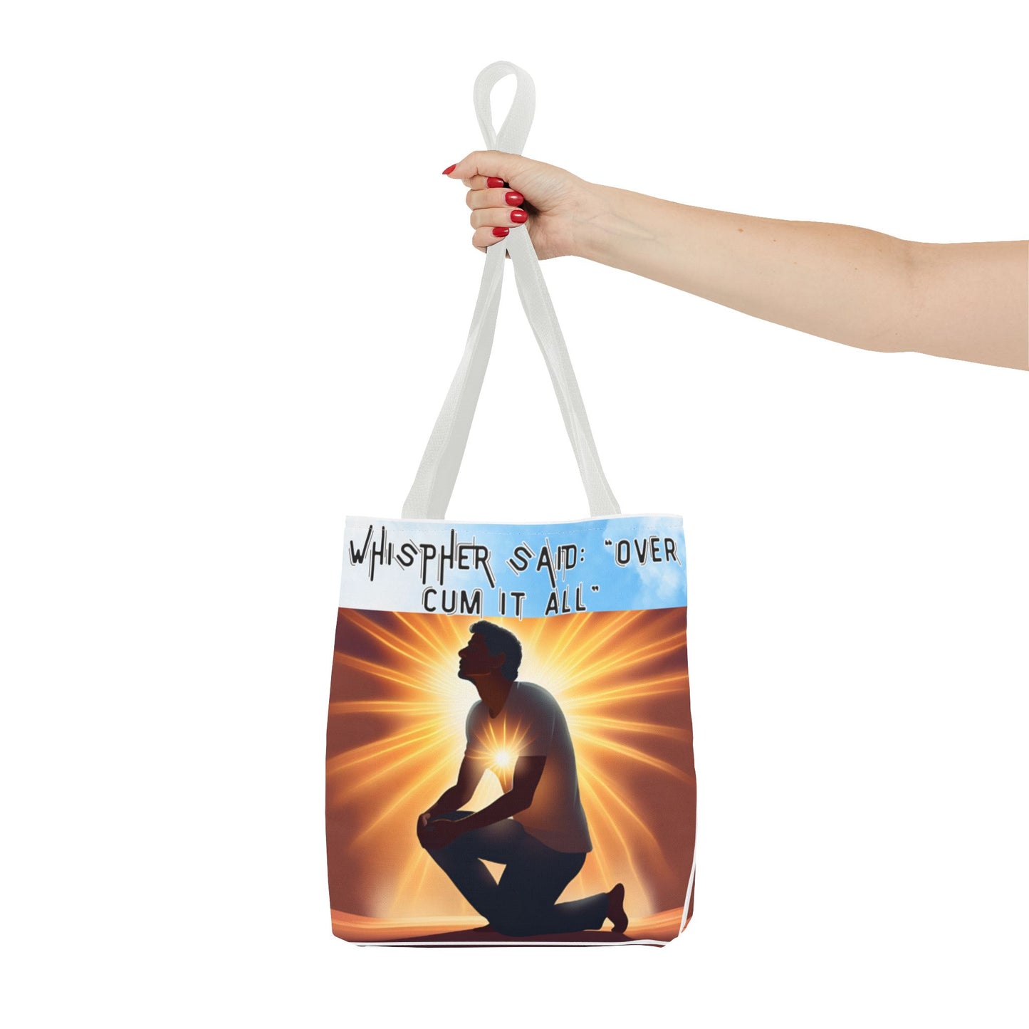 Funny Quote Tote Bag - 'Over Cum It All'