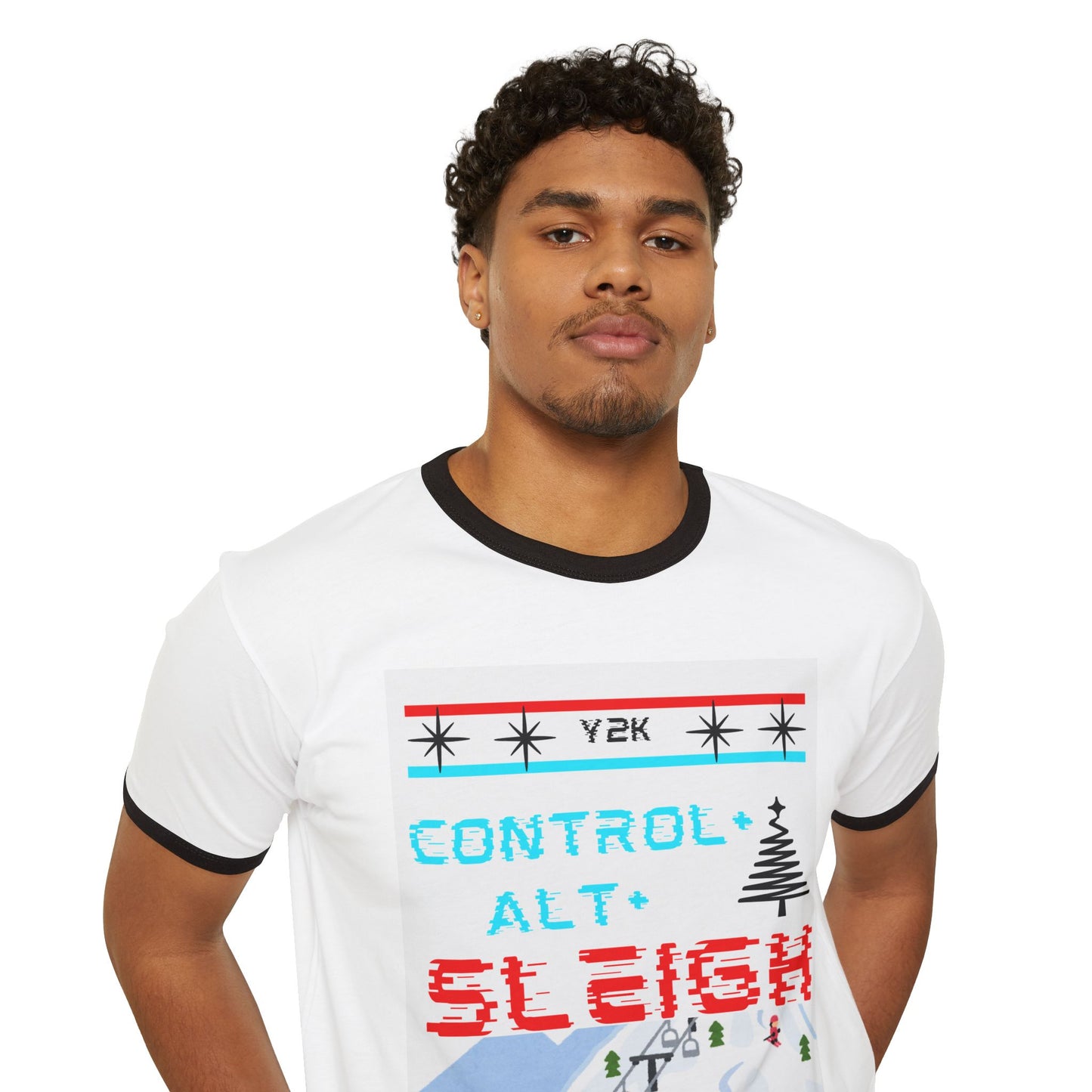 Y2K Control+Alt+Sleigh Ringer T-Shirt