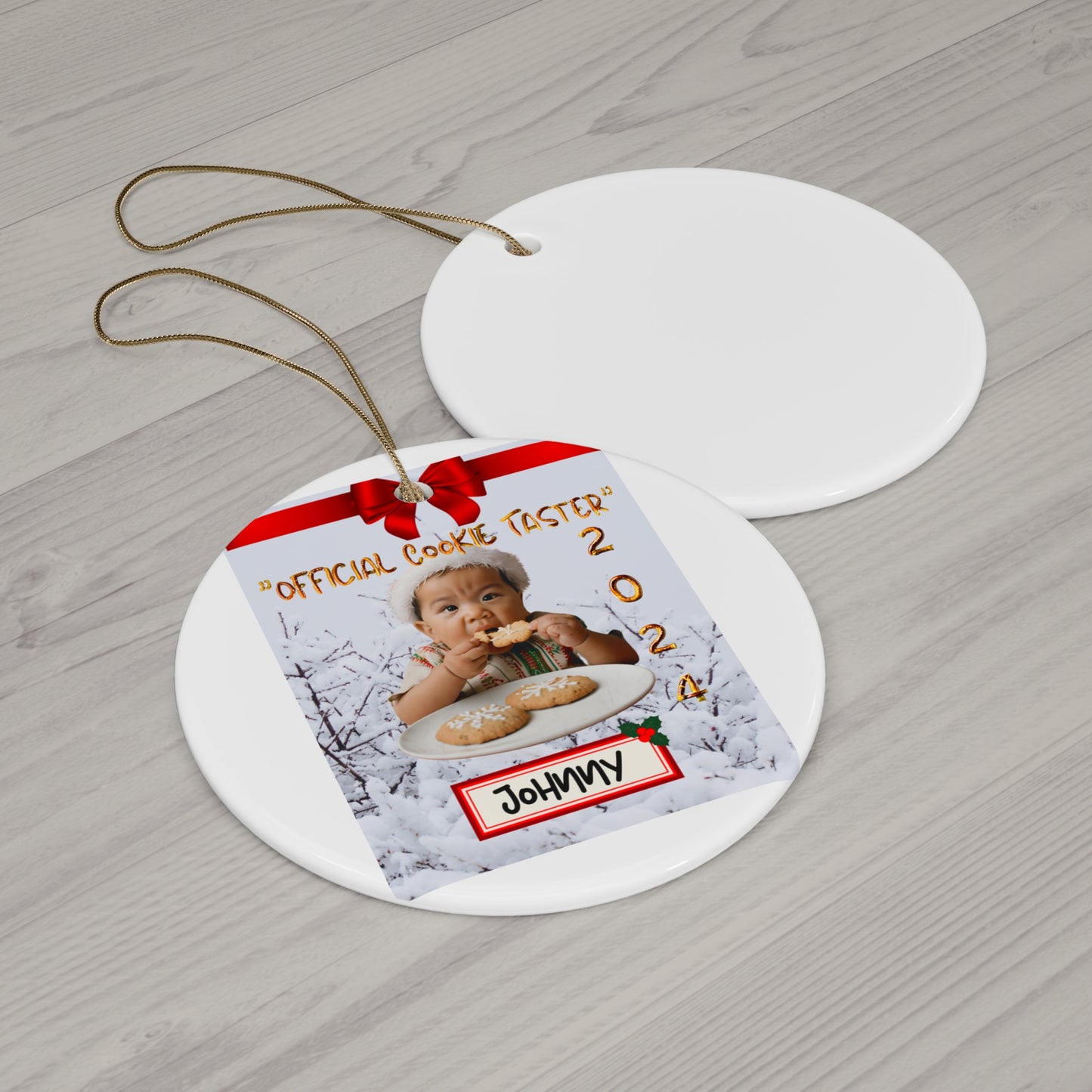 Personalizable Ceramic Ornament