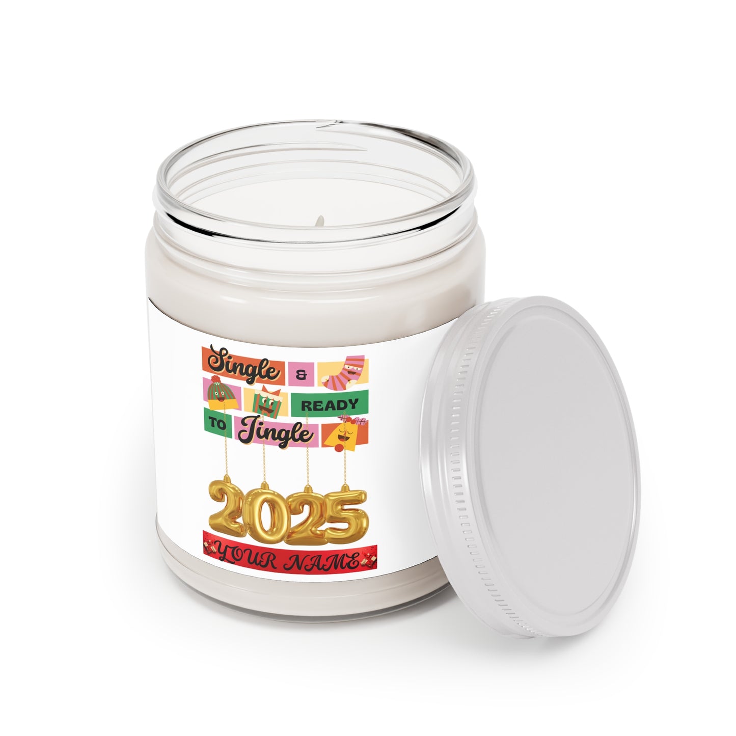 Single and Ready to mingle Jingle Holiday Scented Candles, 9oz