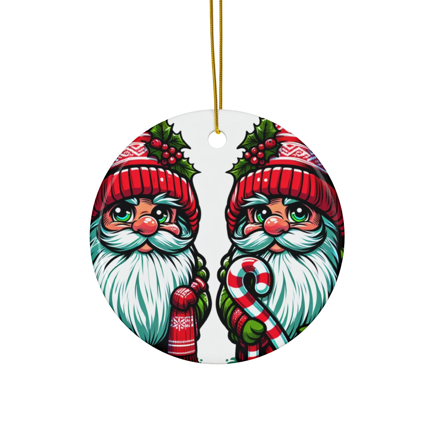 Ceramic Ornament, 4 Shapes Gnomes