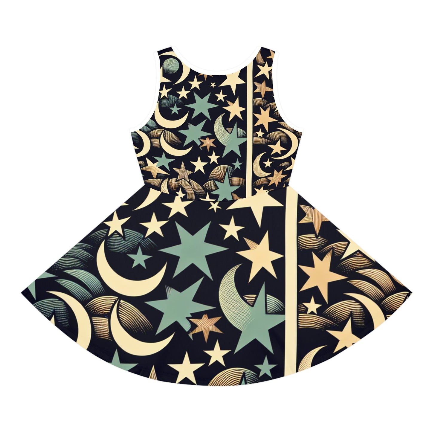 Girls Sundress Star and Moon Print