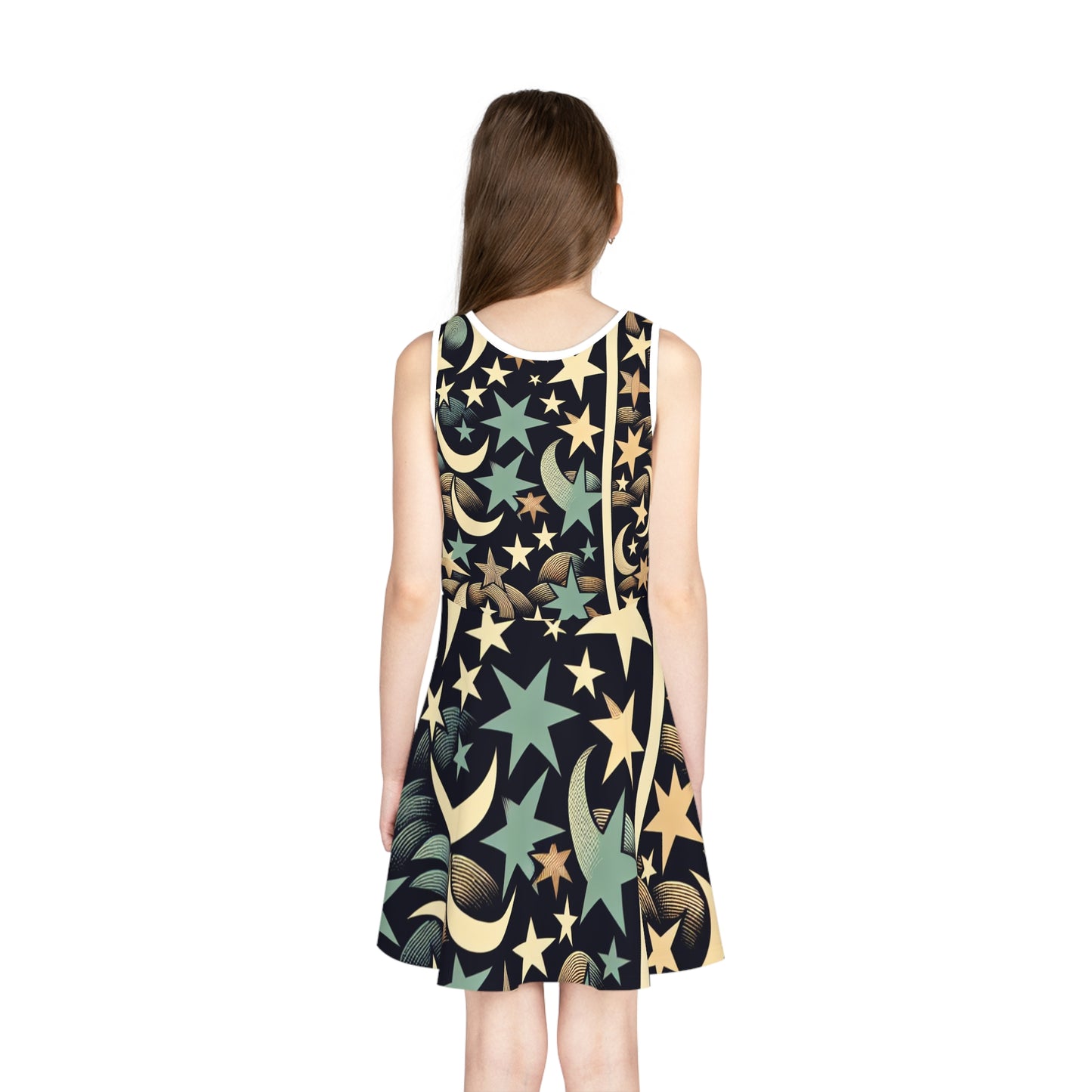 Girls Sundress Star and Moon Print