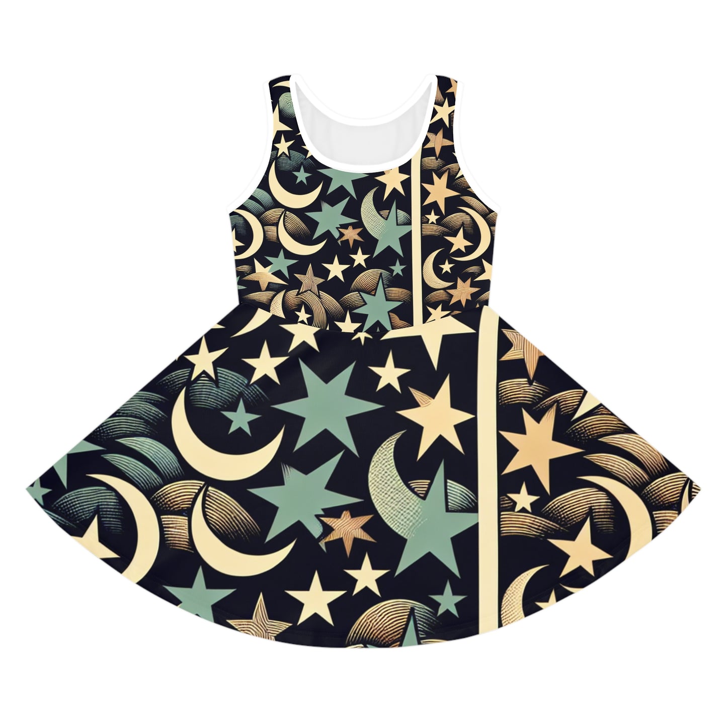 Girls Sundress Star and Moon Print