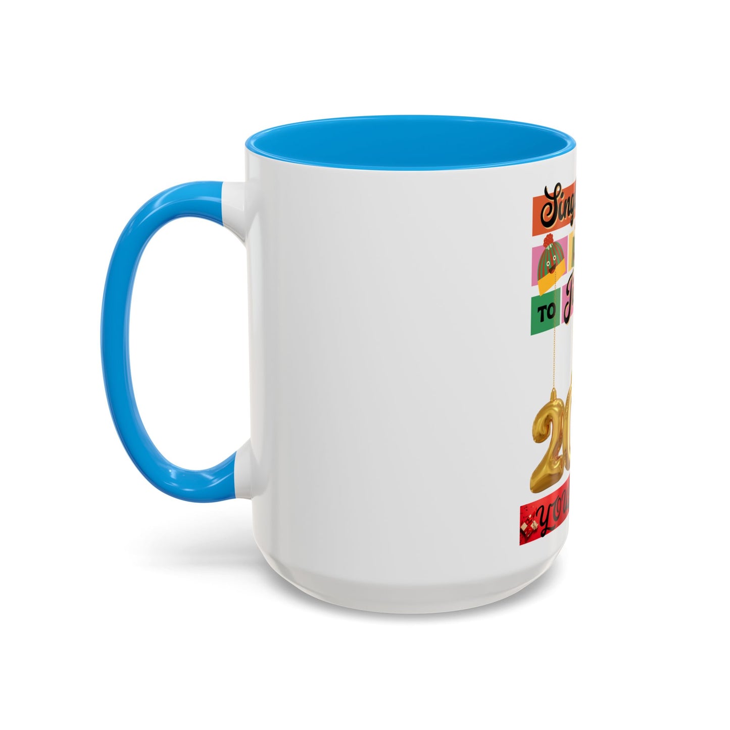 Coffee Mug - Colorful Single and Ready to Mingle Jingle Design