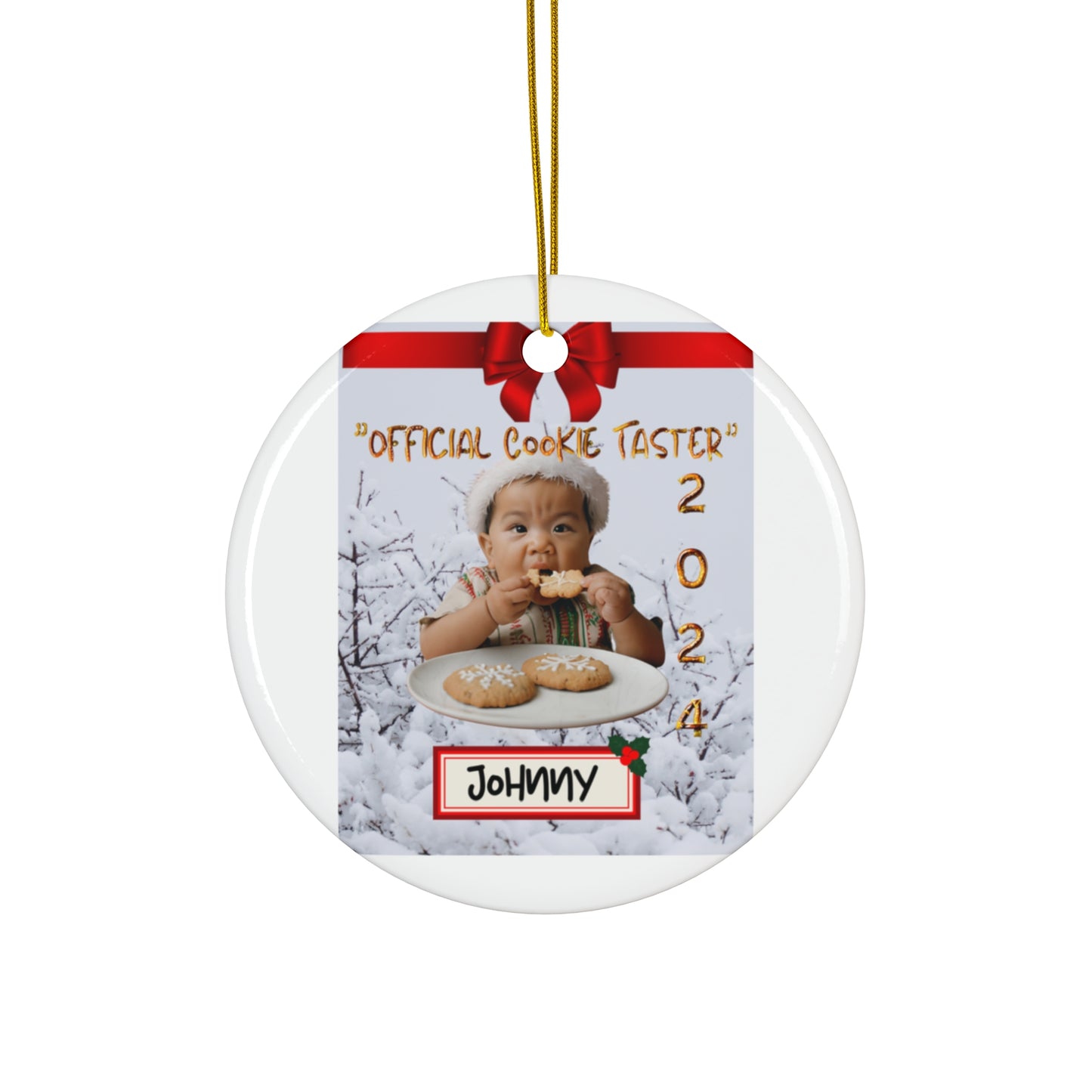 Personalizable Ceramic Ornament