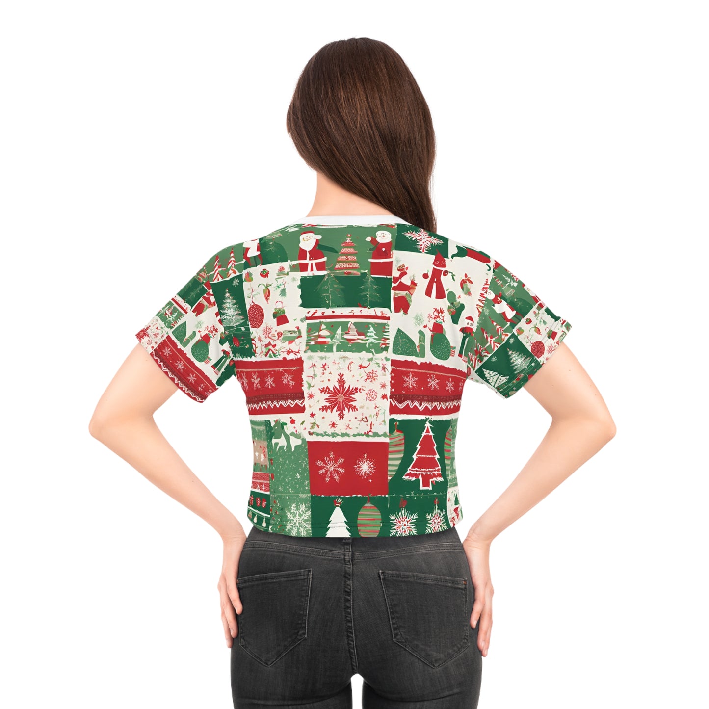 Customizable Unique Christmas Crop Tee Set- Gift