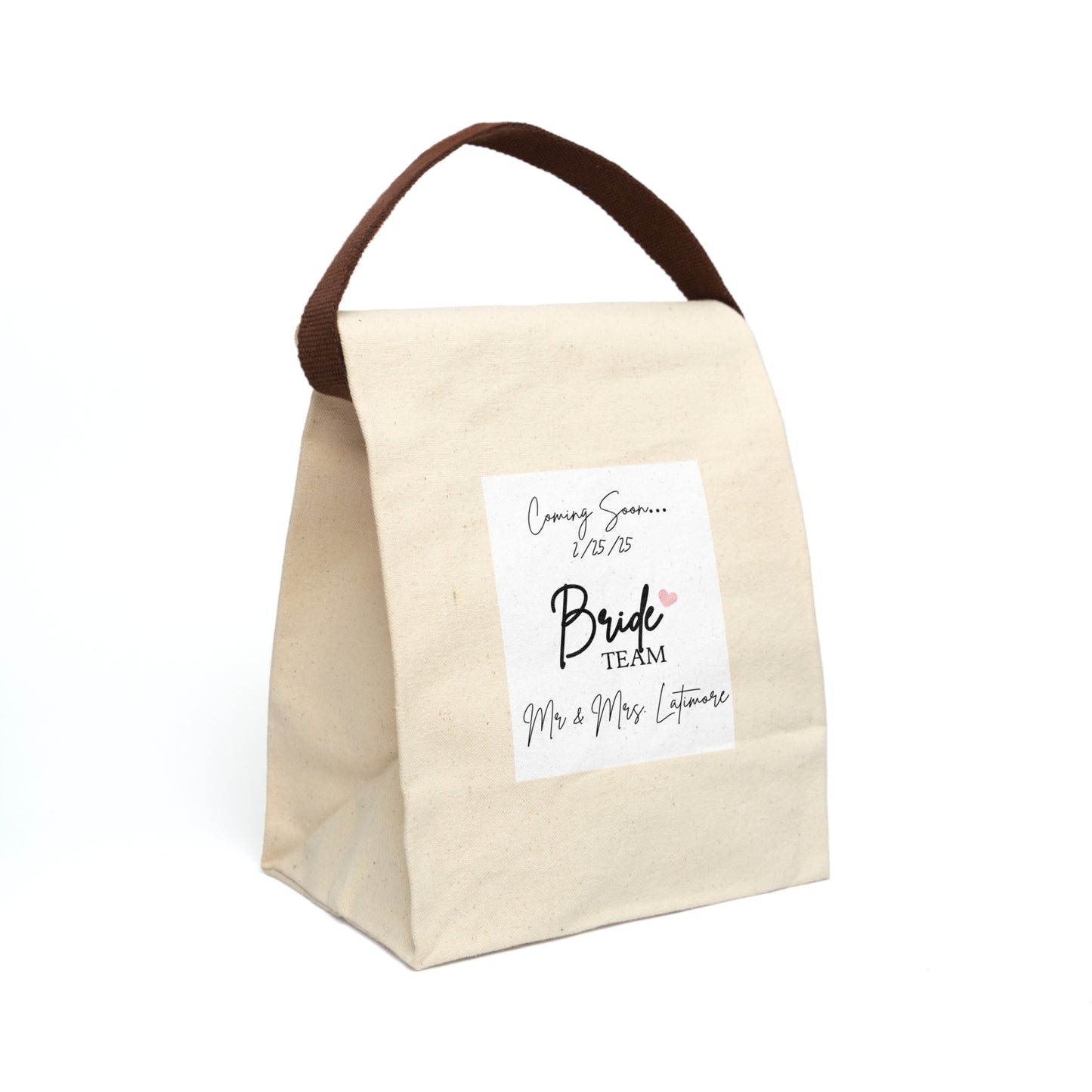 Bride Team Canvas Lunch Bag