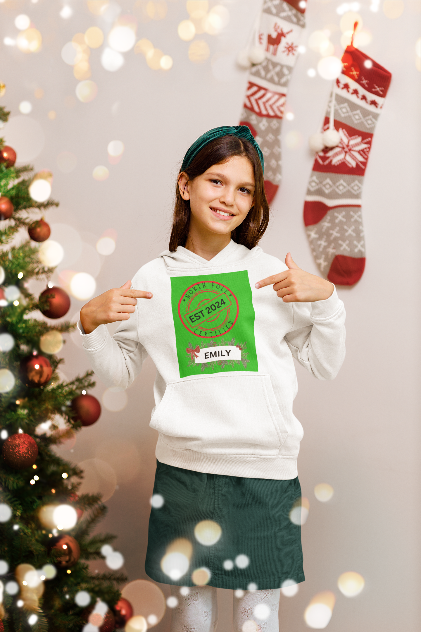 Customizable Kids Relax Hoodie with Certified Stamp