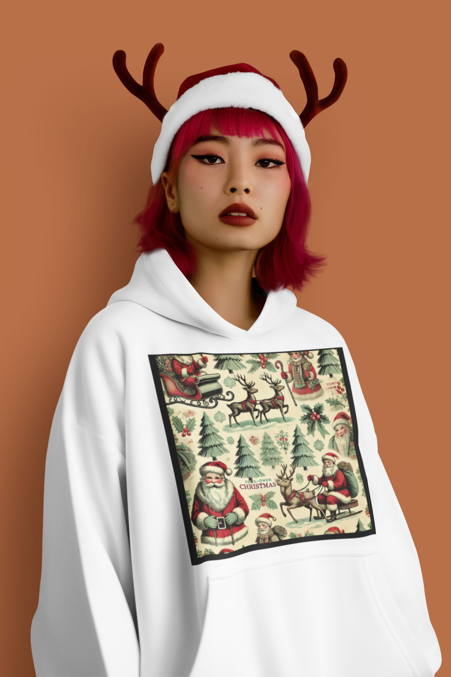 Champion Hoodie with vintage christmas image