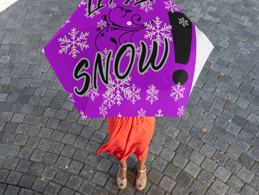 Foldable Umbrella - Let It Snow Statement Design