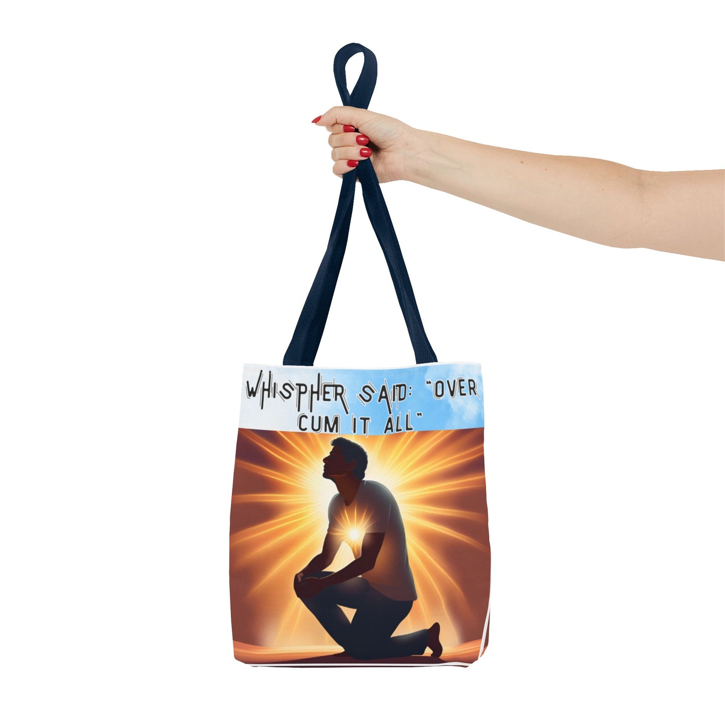 Funny Quote Tote Bag - 'Over Cum It All'