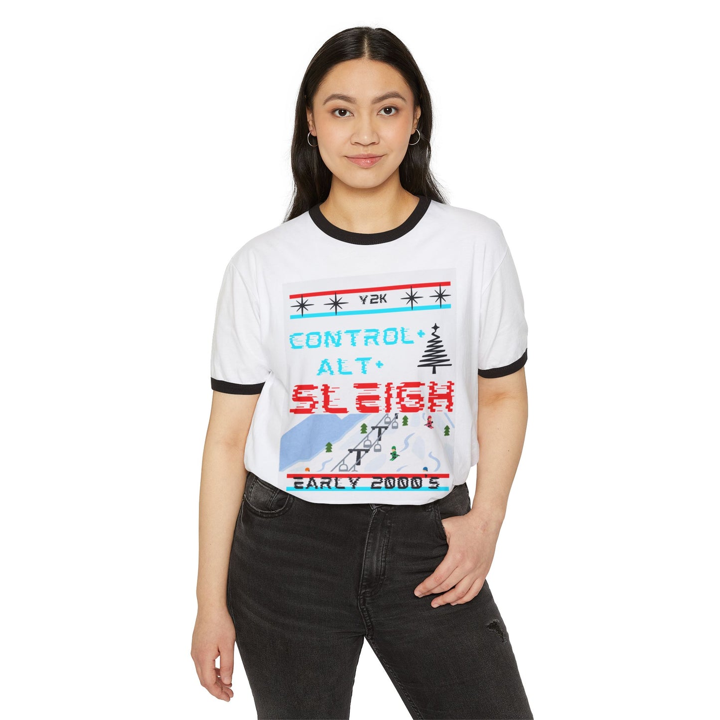 Y2K Control+Alt+Sleigh Ringer T-Shirt