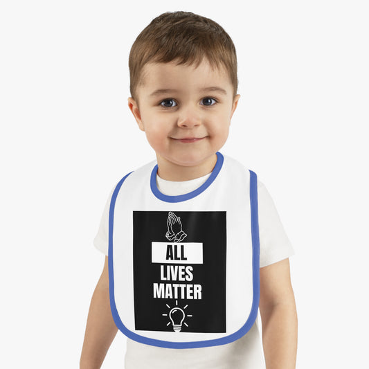 All Lives Matter Baby Contrast Trim Jersey Bib