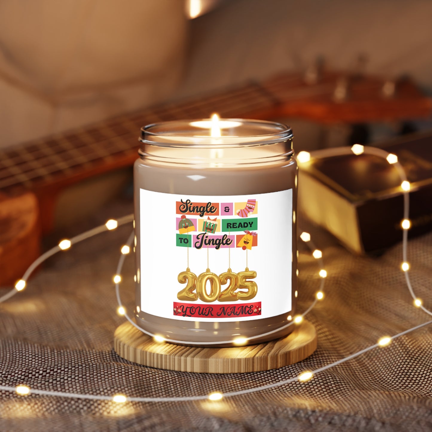 Single and Ready to mingle Jingle Holiday Scented Candles, 9oz