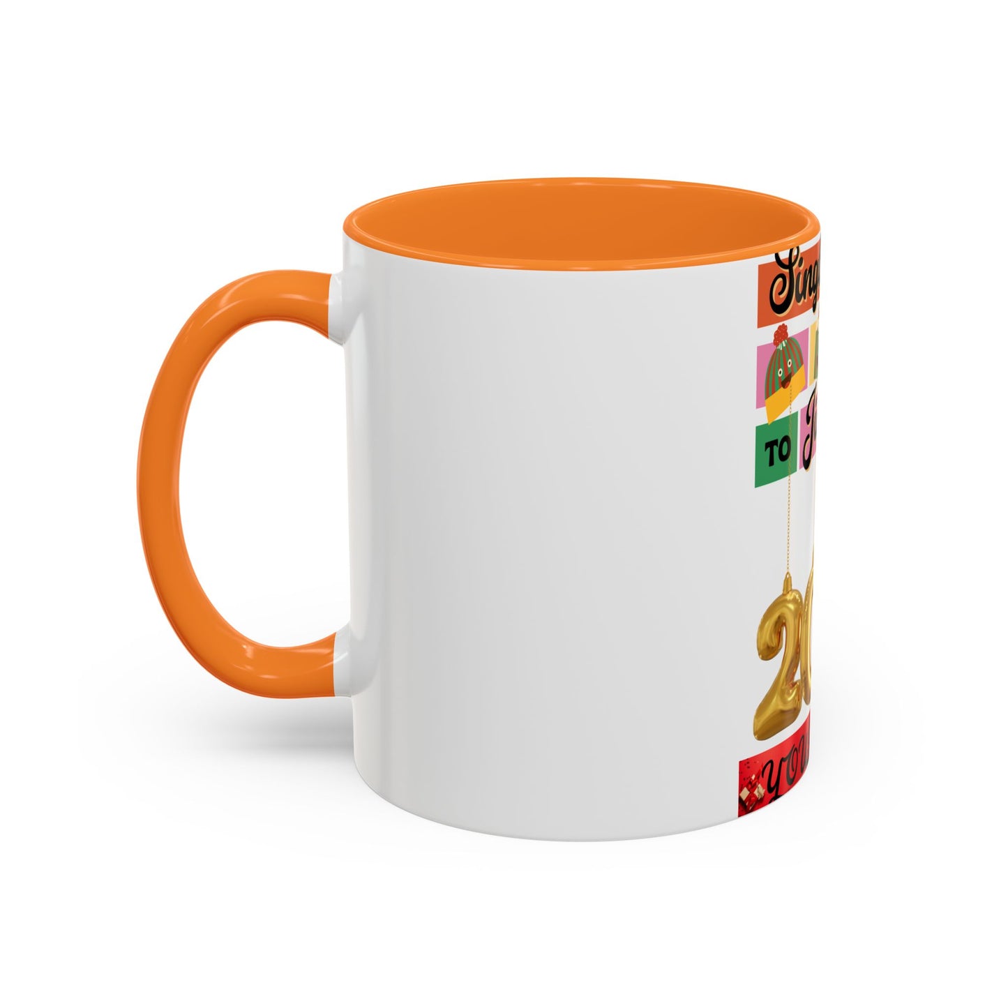 Coffee Mug - Colorful Single and Ready to Mingle Jingle Design