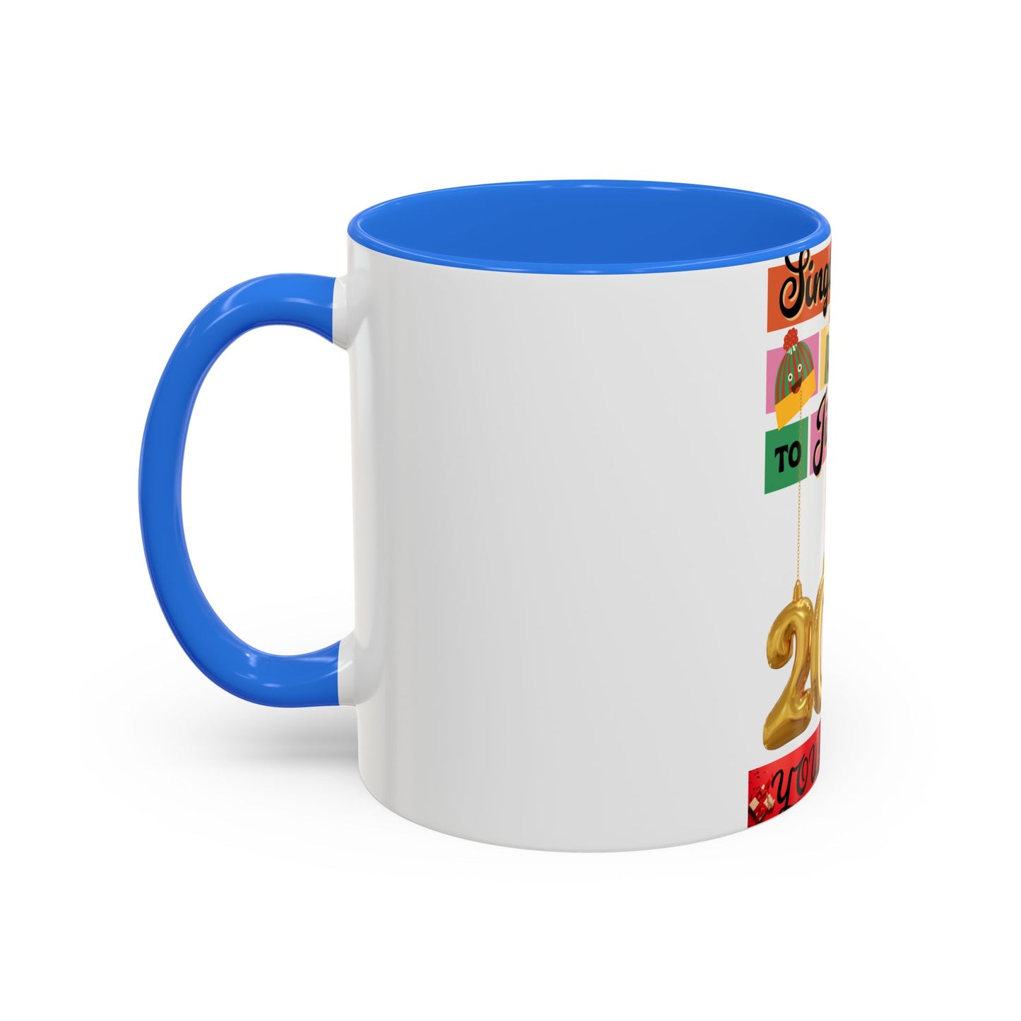 Coffee Mug - Colorful Single and Ready to Mingle Jingle Design