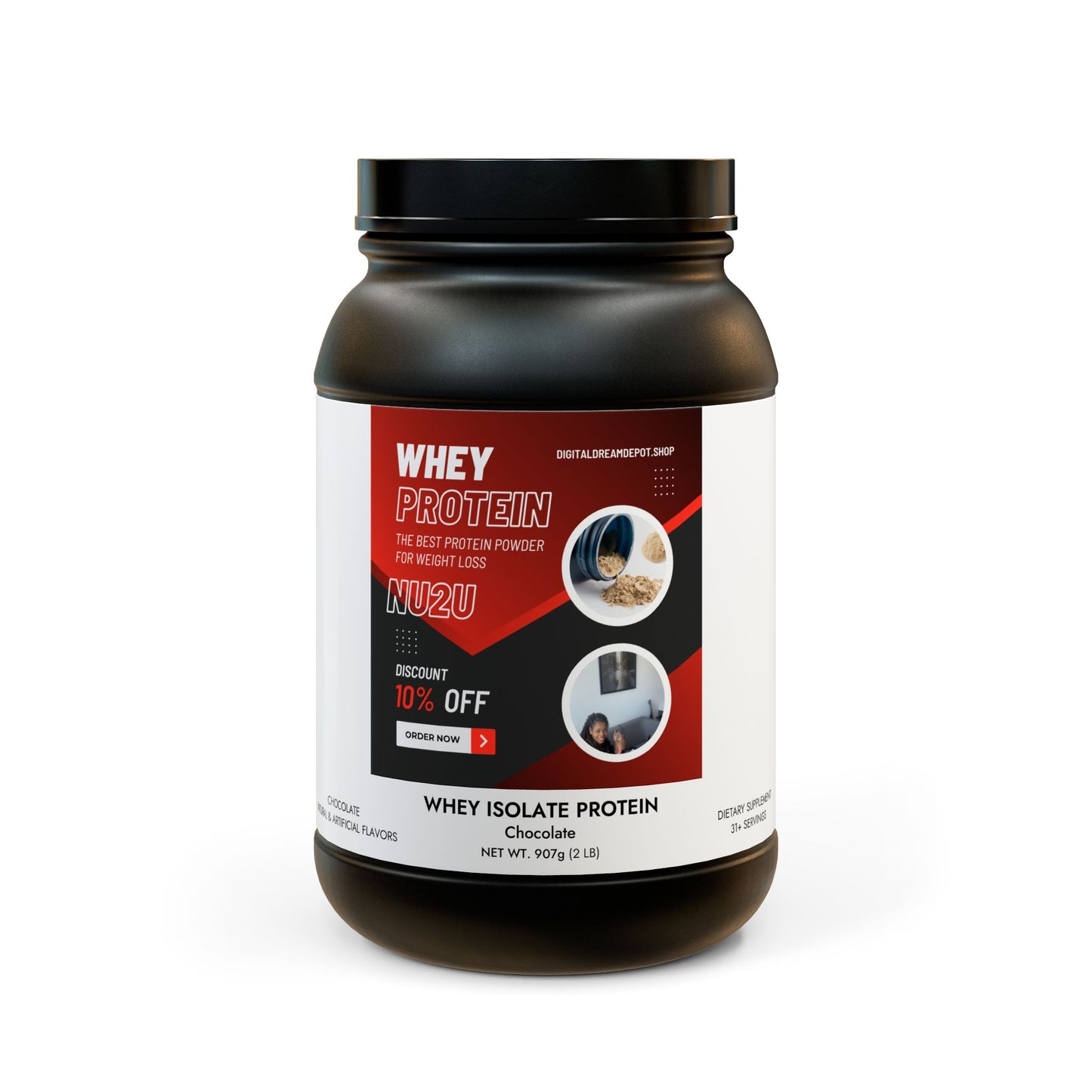 Whey Isolate Protein Supplement (907g, 2lb)