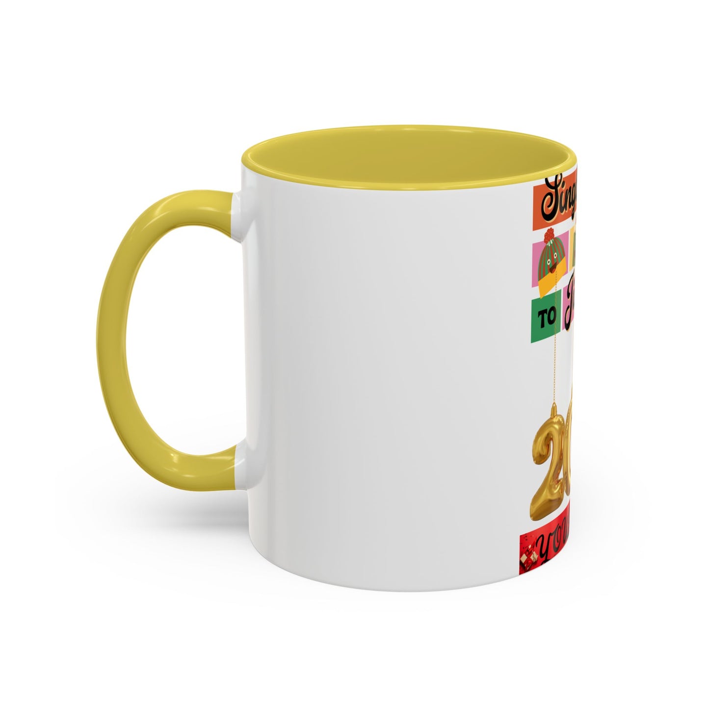 Coffee Mug - Colorful Single and Ready to Mingle Jingle Design