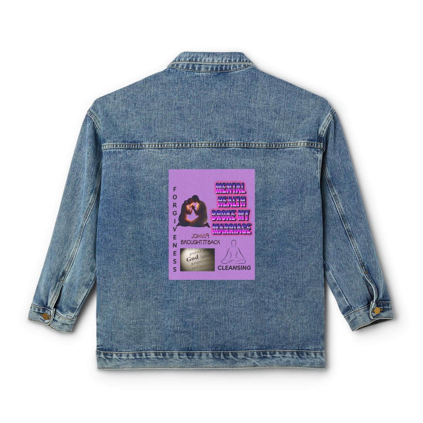 Denim Jacket Mental Health Custom Apparel