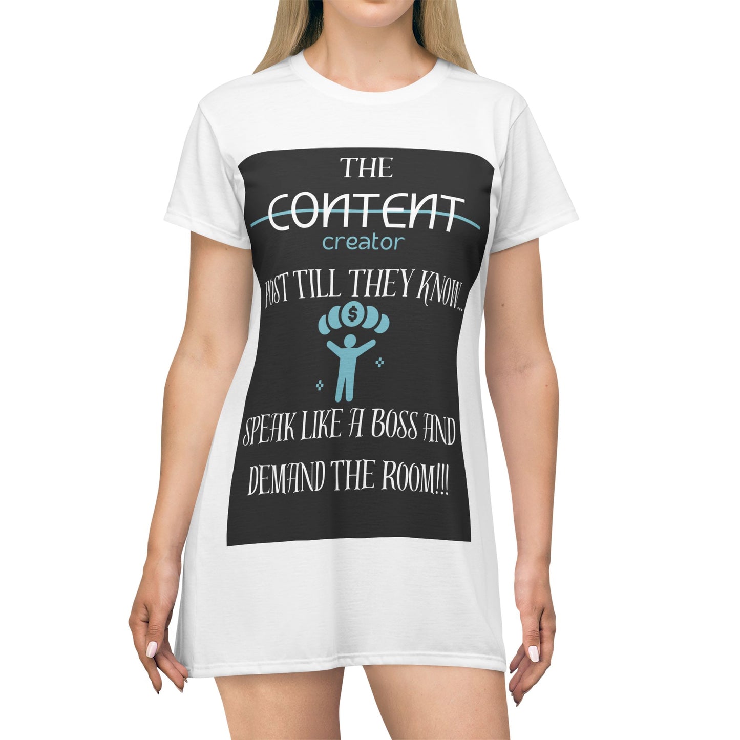 Social Media Encouragement T-Shirt Dress