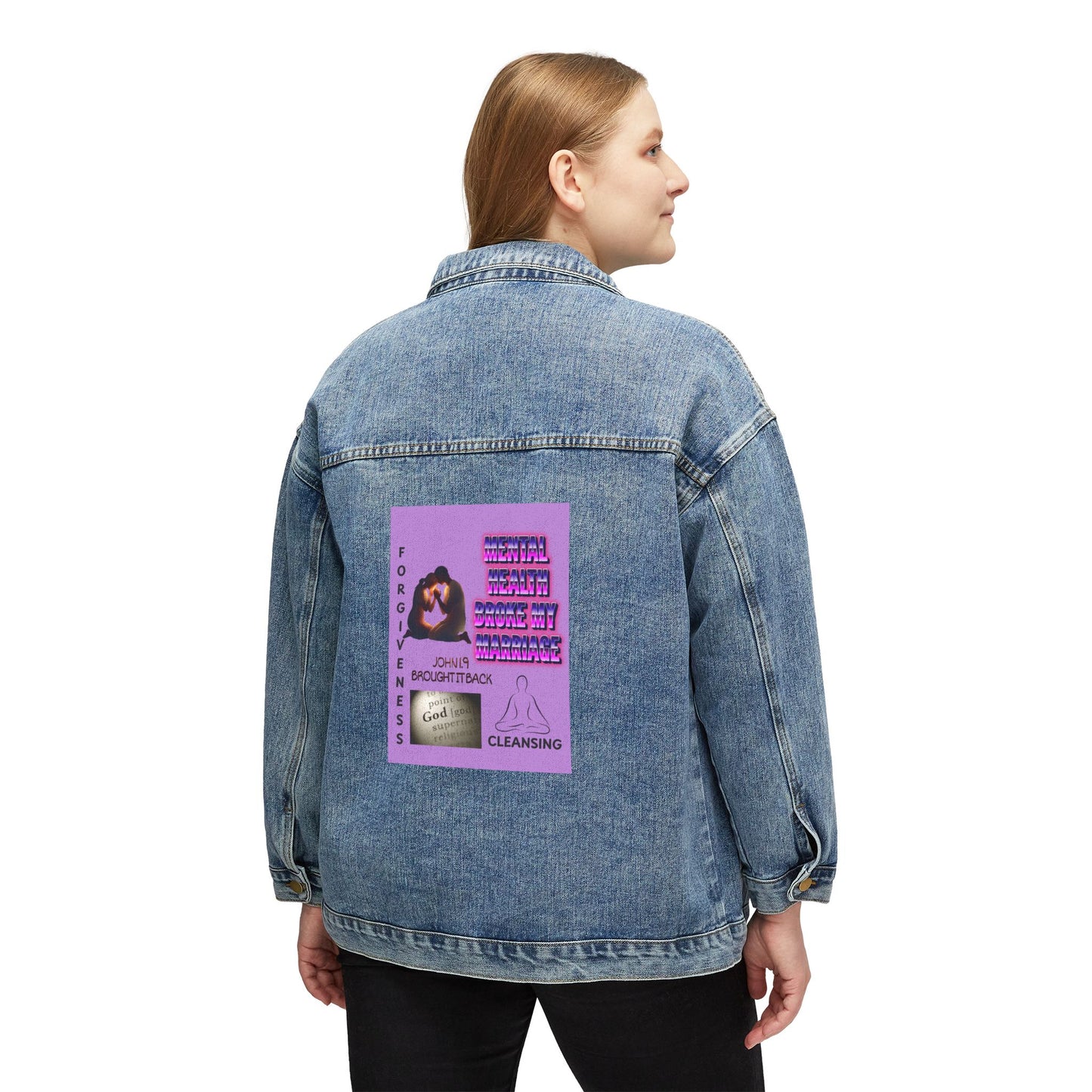 Denim Jacket Mental Health Custom Apparel