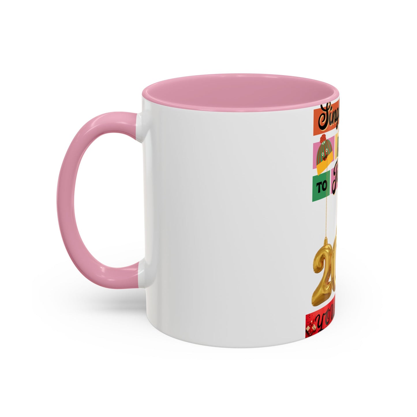 Coffee Mug - Colorful Single and Ready to Mingle Jingle Design