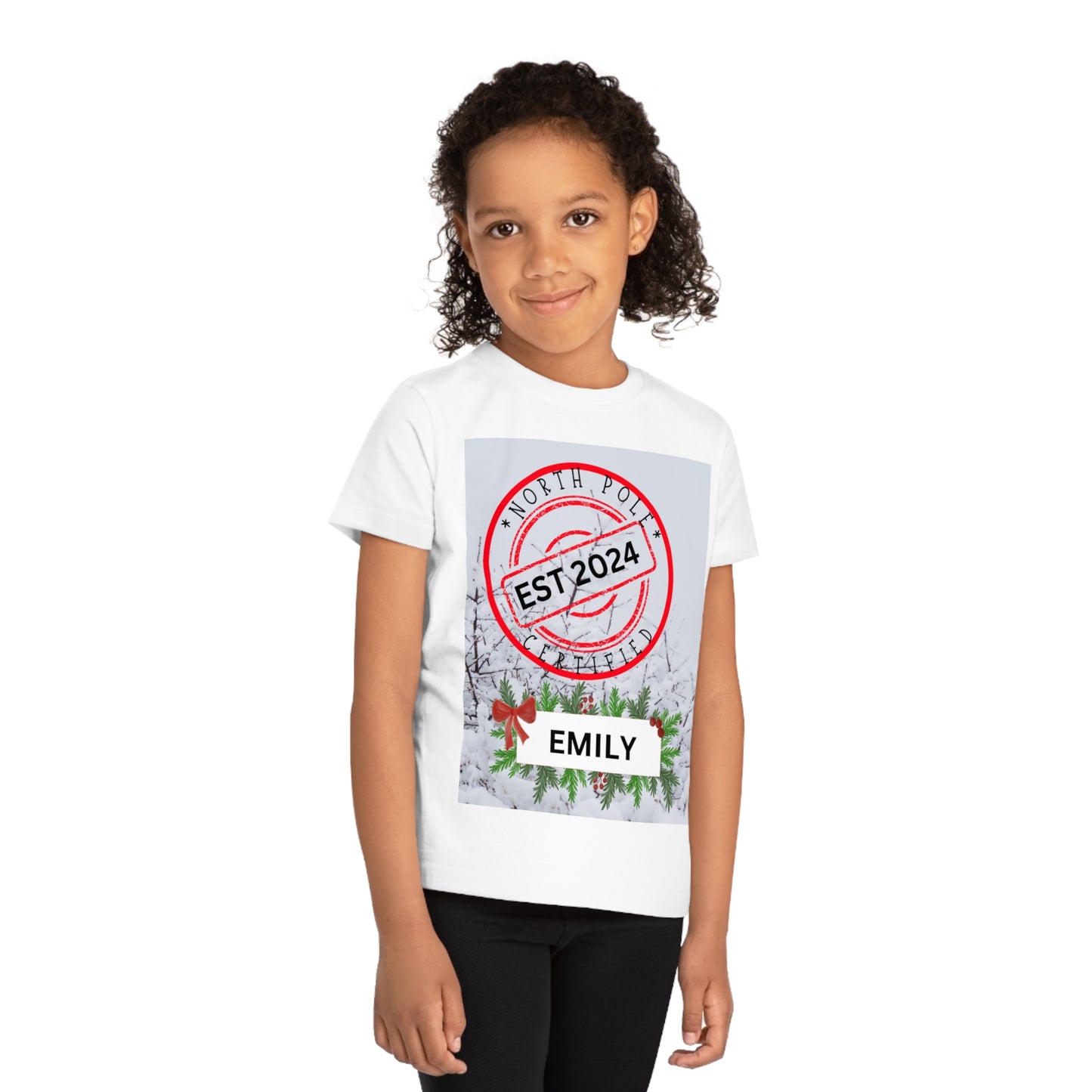 Christmas Certified Kids' T-Shirt - Personalized EST and DATE Stamp