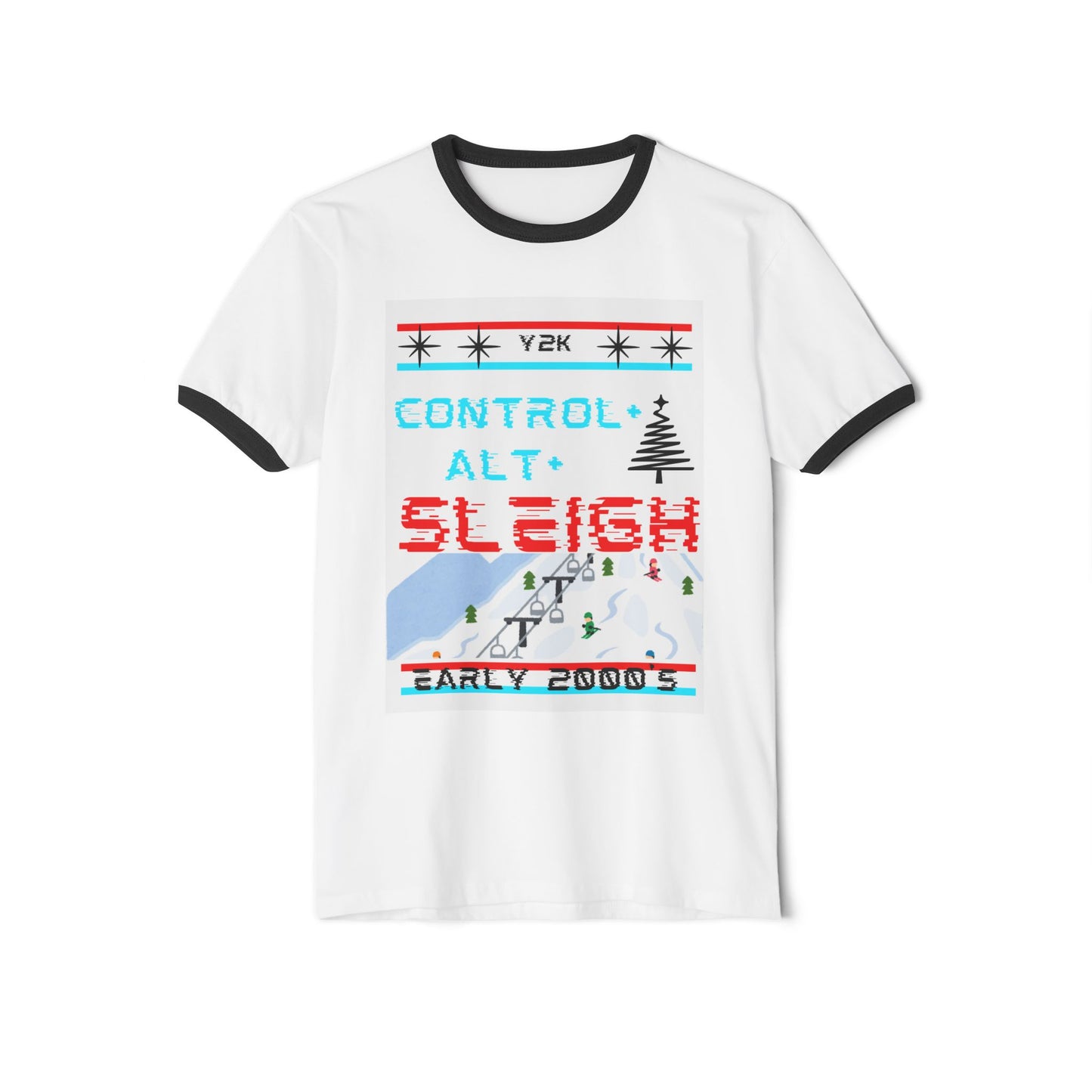 Y2K Control+Alt+Sleigh Ringer T-Shirt