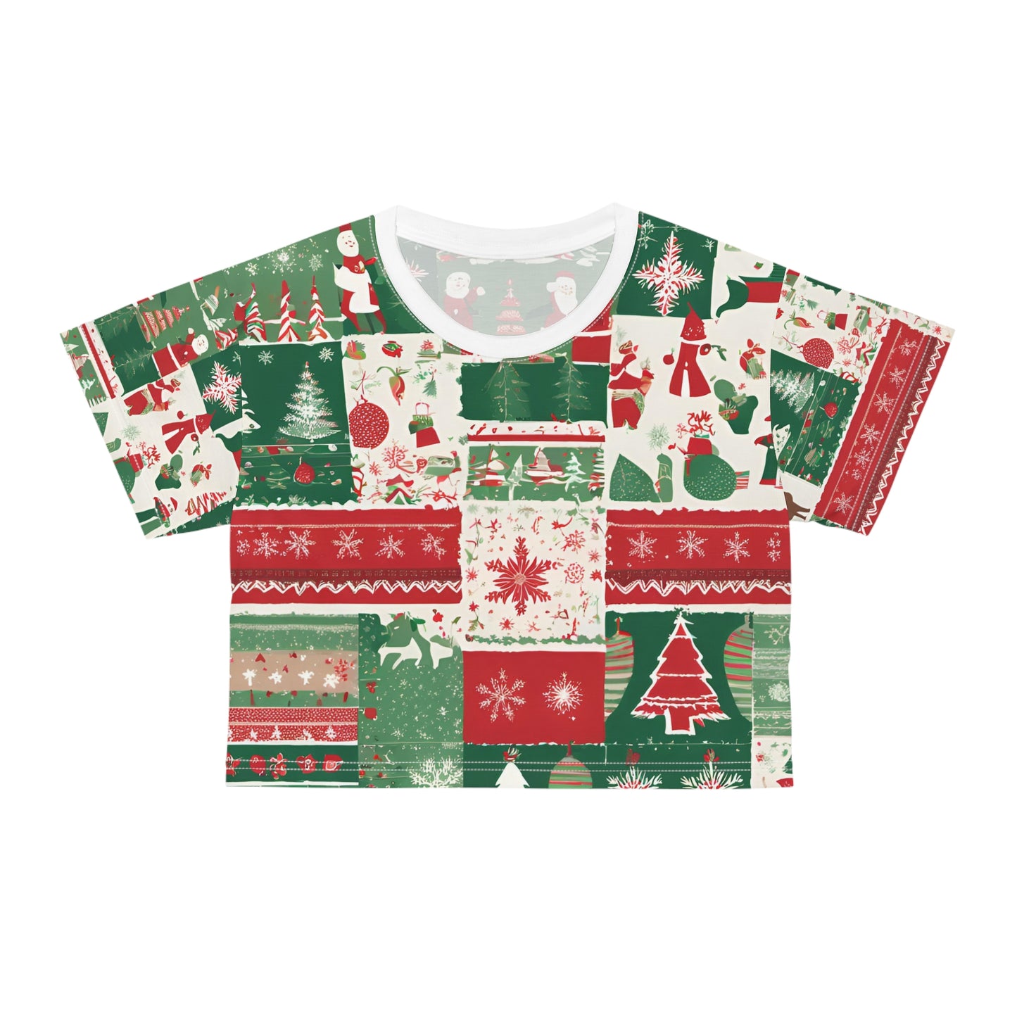 Customizable Unique Christmas Crop Tee Set- Gift