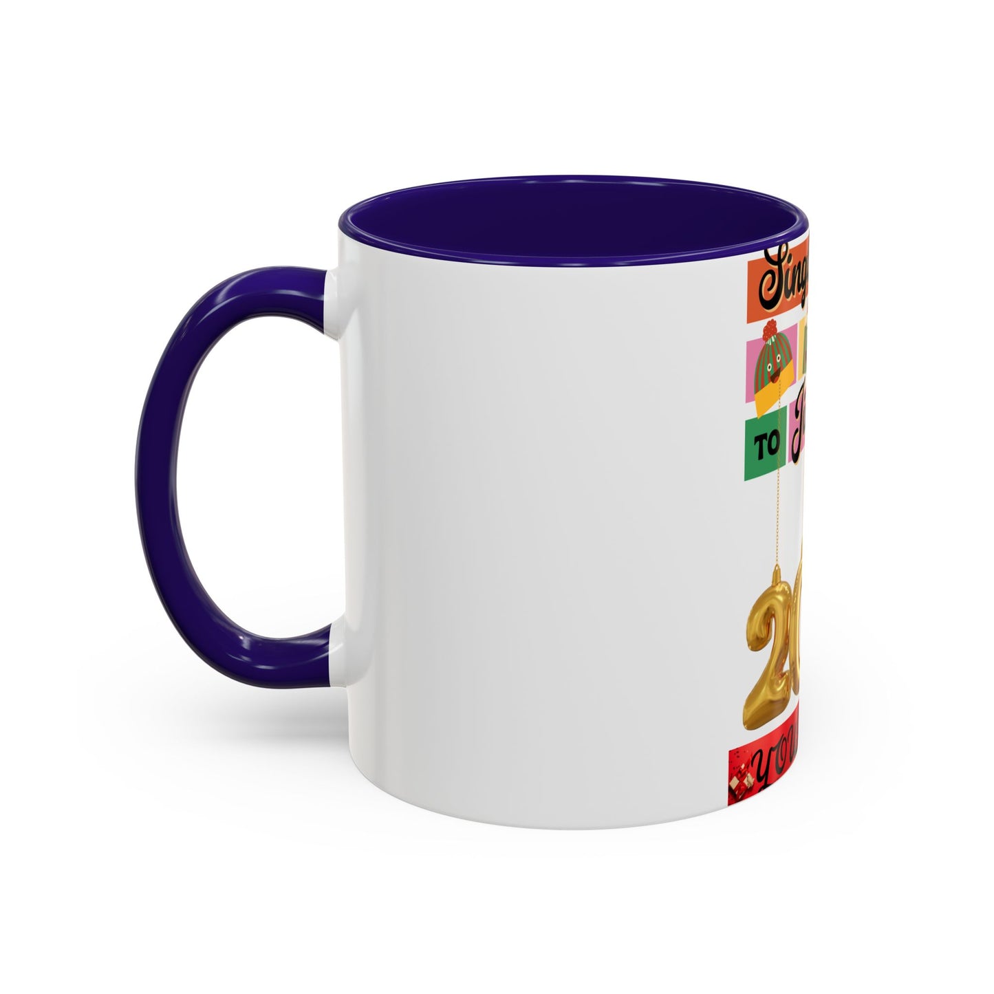 Coffee Mug - Colorful Single and Ready to Mingle Jingle Design